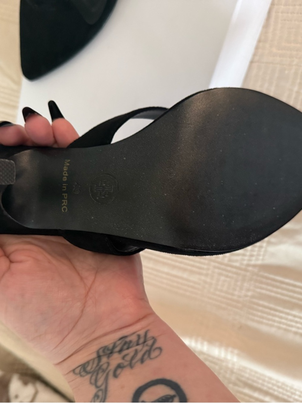 Femme La Pointed Toe Black Stiletto Mule Sandals - Picture 6 of 8